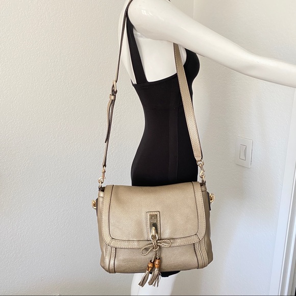 Gucci Metallic Leather Bella Medium Shoulder Bag - Picture 6 of 15